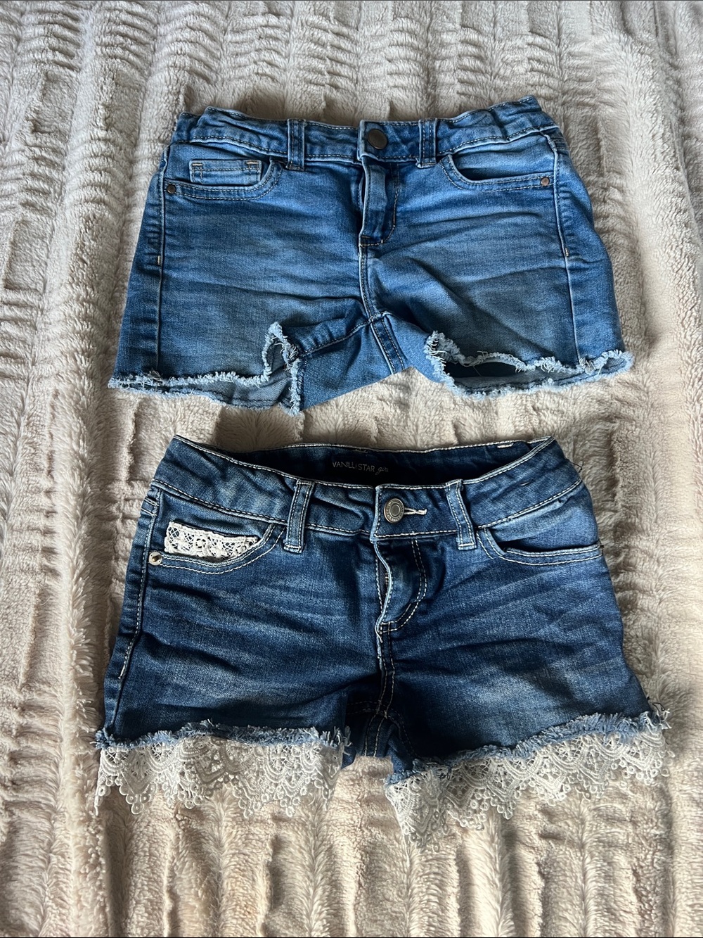 Lot of 2- Girls Size 7 Denim Shorts